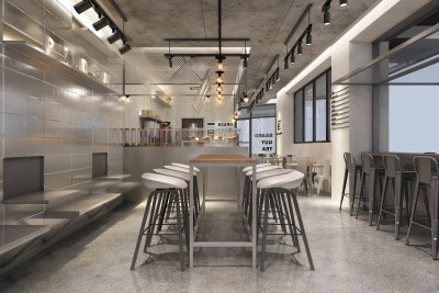 工业风奶茶店3D模型下载